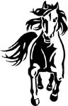 horse running graphic sticker