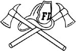 fire dept hat with axes decal