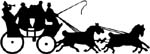 horses and buggy decal