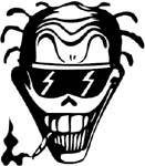 skull smokin sticker