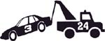 number 24 towtruck towing number 3 vinyl sticker