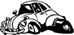 hot rod vw bug decal