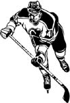 hockey player vinyl sticker