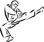 karate guy vinyl sticker