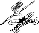 skateboard dude vinyl decal