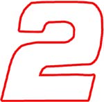 number 2 vinyl decal