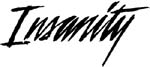 insanity lettering vinyl decal