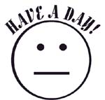 have a day sad face vinyl decal