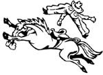buckin horse decal