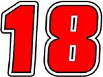 18 number vinyl decal