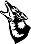 wolf howling vinyl decal