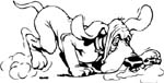 cartoon hound dog vinyl decal