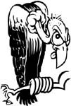 cartoon buzzard vinyl decal
