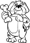 dog with bone viynl decal