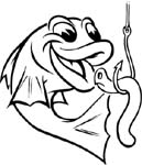 fish with hook vinyl decal