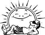 sunbathing guy vinyl decal
