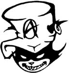 cool skull dude vinyl sticker