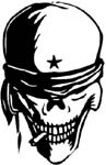 skull smokin vinyl decal