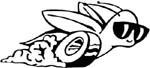 racing bee vinyl decal