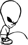 alien peein vinyl decal