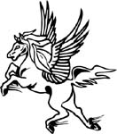 flyin horse decal