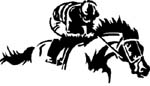 race horse and rider vinyl decal