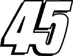 number 45 vinyl decal