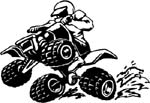 racing 4 wheeler vinyl decal