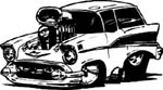 hot rod wagon decal
