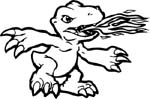 cute cartoon vinyl dragon decal