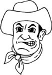 cartoon john wayne vinyl decal