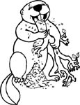 little beaver vinyl sticker