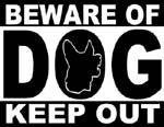 beware of dog keep out vinyl sticker