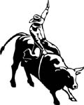 bullrider vinyl decal