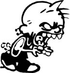 mad insane calvin decal