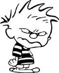 disappointed calvin graphic sticker