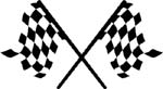 checkerd racing flag sticker