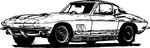 corvette image vinyl decal