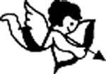 angel with aroow vinyl graphic decal