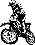 racer motorcycle vinyl decal