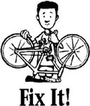 fix it bicycle vinyl decal