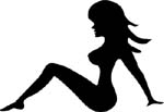 sexy lady vinyl decal sticker