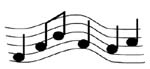 music notes decal