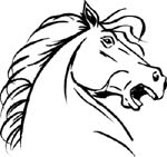 mustang horse head decal