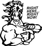 mustang horse right here right now vinyl decal
