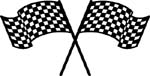 checkered racing flag decal