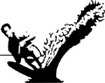 water sking vinyl decal
