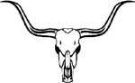 cow skull head decal