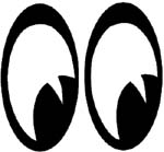 big eyes vinyl decal