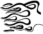 racing flames decal
